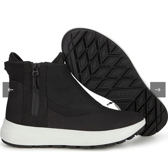 Ecco Shoes Ecco Women Solice Black White Yak Leather Shoe Boot Size